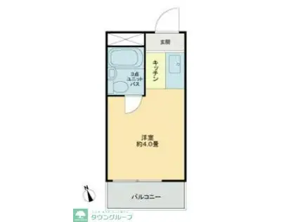 メゾン・ド・エクセレ(ワンルーム/2階)の間取り写真