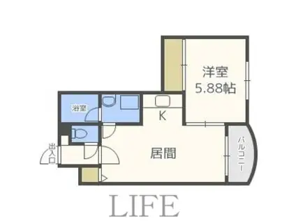 エクセル藤(1LDK/2階)の間取り写真