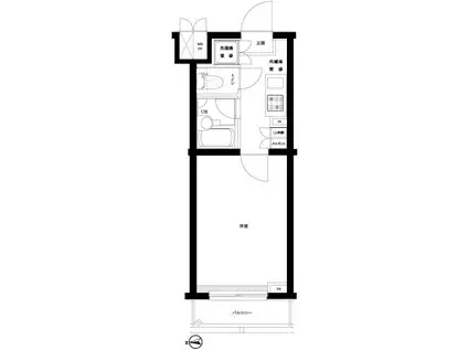 ルーブル早稲田六番館(1K/5階)の間取り写真