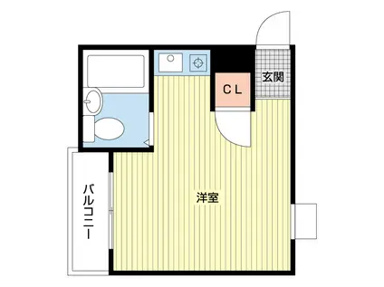 グローバル阪神西宮(ワンルーム/2階)の間取り写真