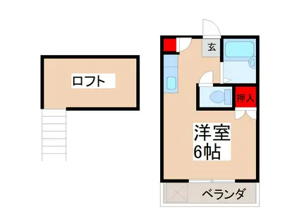 ネイビーハイツ(ワンルーム/1階)の間取り写真