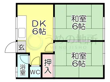 石井コーポ(2DK/1階)の間取り写真