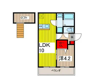 F-CUBE V(1LDK/3階)の間取り写真