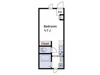 リュミエール平井(ワンルーム/1階)の間取り写真