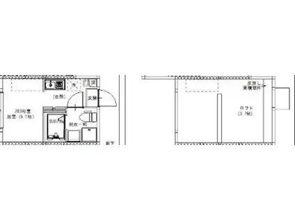 BASE金町(ワンルーム/2階)の間取り写真