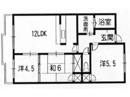 ラフィーネ昭和町(3LDK/7階)の間取り写真