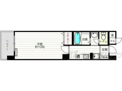 リュミエール江坂(1K/5階)の間取り写真