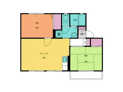 コーポエイトA(2LDK/2階)の間取り写真