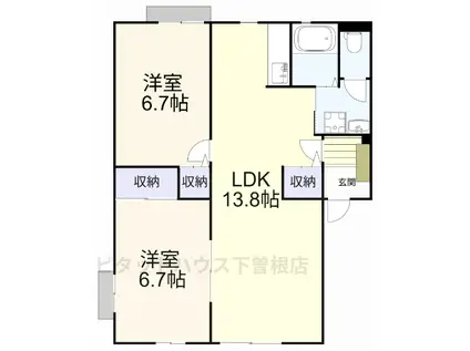 アヴェニール・アージュ(2LDK/2階)の間取り写真