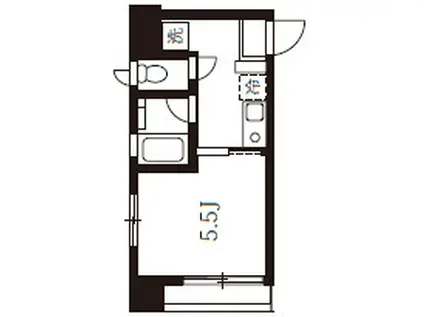 クレストコート西六郷(1K/2階)の間取り写真