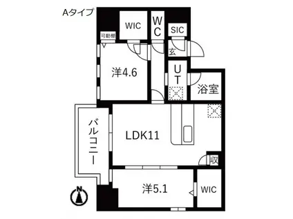 スプランディッドX(2LDK/2階)の間取り写真