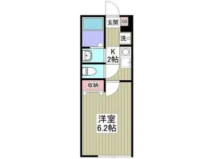 UPPA西大宮(1K/1階)の間取り写真