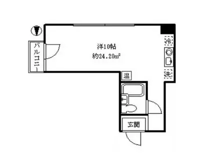 第65オーナーズビル(ワンルーム/4階)の間取り写真