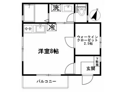 東武東上線 東武練馬駅 徒歩8分 3階建 築16年(1K/3階)の間取り写真