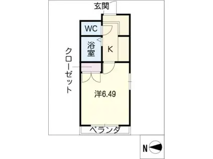 メゾンプロスパ(1K/2階)の間取り写真