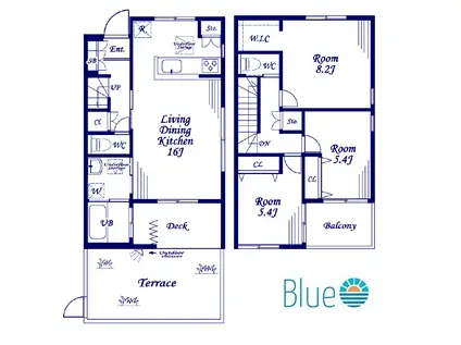 SSGテラスII(3LDK/1階)の間取り写真