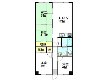 MAC弘前コート(4LDK/3階)の間取り写真