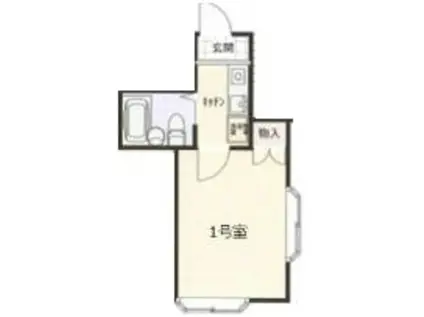 クロノス南橋本3丁目(1K/2階)の間取り写真