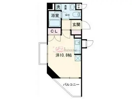 キャッスルシティ井荻駅前(1K/2階)の間取り写真