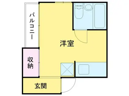 プリモクラッセ高津(ワンルーム/1階)の間取り写真