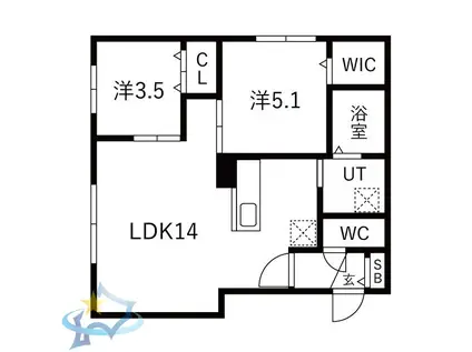 ESTALION SOEN(2LDK/4階)の間取り写真