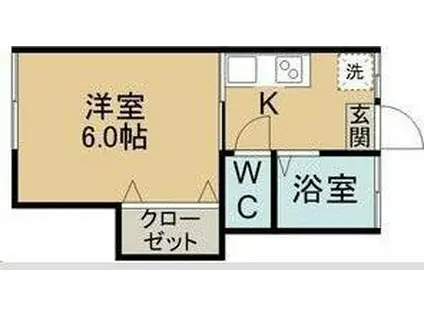 コーポ相沢(1K/1階)の間取り写真