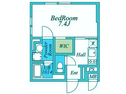 リーガランド武蔵小山アネックス(1K/2階)の間取り写真