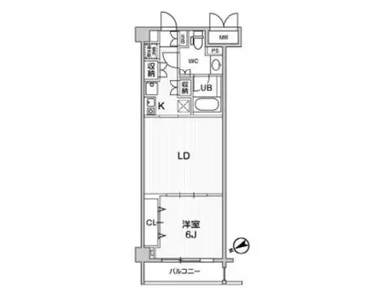 六本木デュープレックスエムズ(1LDK/5階)の間取り写真