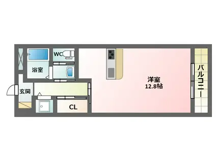 シャーメゾンサワヴィラージュ(ワンルーム/1階)の間取り写真