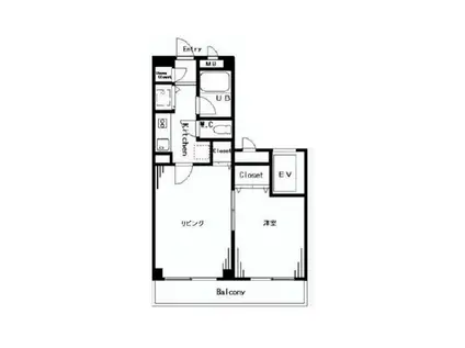 αMAX1(1LDK/4階)の間取り写真