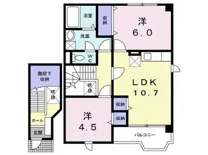 サンハイムE(2LDK/2階)の間取り写真