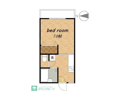 レジィーナ(1K/1階)の間取り写真