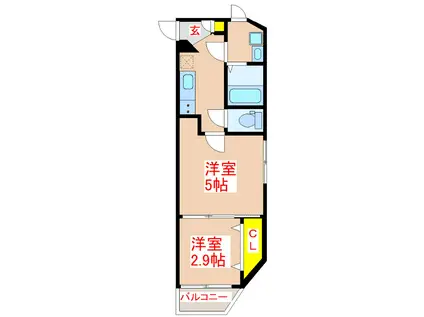 URBAN STYLE鴨池(2K/3階)の間取り写真