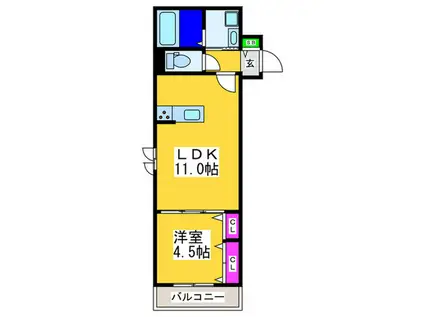 サンあい II号館(1LDK/3階)の間取り写真