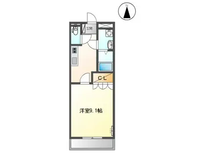 イーストピア(1K/2階)の間取り写真