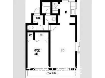 プレサージュ中島(1LDK/3階)の間取り写真