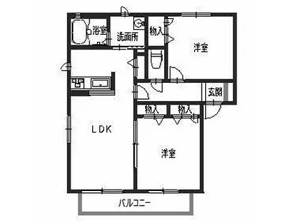 パルケ・アミスタI・II・III(2LDK/2階)の間取り写真