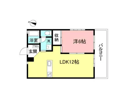 ドウェル芹ヶ谷(1LDK/3階)の間取り写真