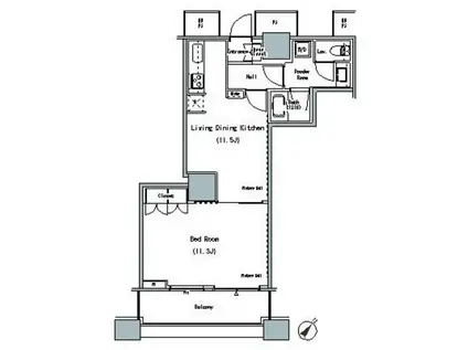 THE TOKYO TOWERS MIDTOWER(1LDK/25階)の間取り写真