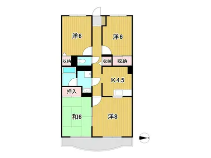 シャングリア(3DK/3階)の間取り写真