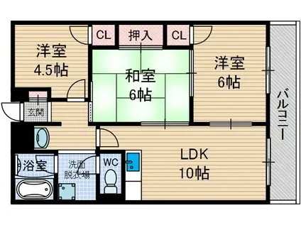 オーツーマンション(3LDK/2階)の間取り写真