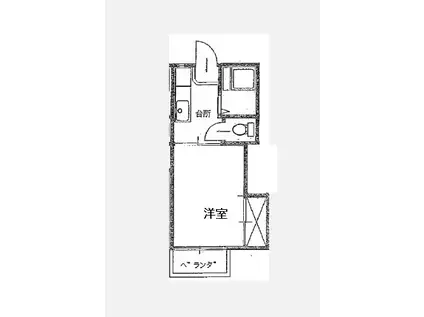 ヒナタゴールド(1K/1階)の間取り写真