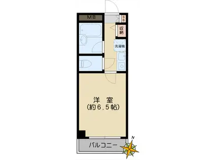 ヴェルテラスすずき(1K/2階)の間取り写真