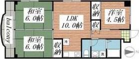 プレズ名古屋入場(3LDK/5階)の間取り写真