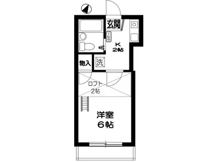 APA花の木(1K/2階)の間取り写真