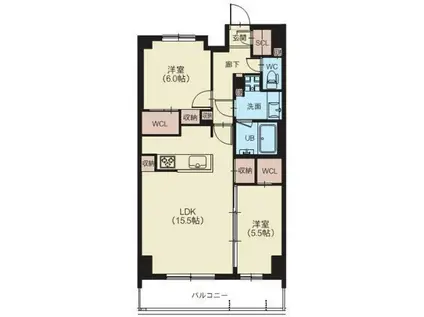 スプランディッド西日暮里(2LDK/8階)の間取り写真