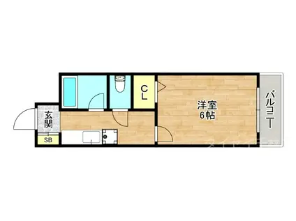 MIO COURT(1K/5階)の間取り写真