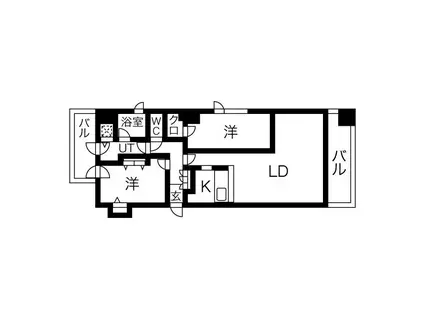 F106(2LDK/6階)の間取り写真