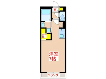 FLANZ(ワンルーム/3階)の間取り写真