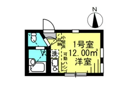 浅田ボルゴーニャの杜(ワンルーム/1階)の間取り写真